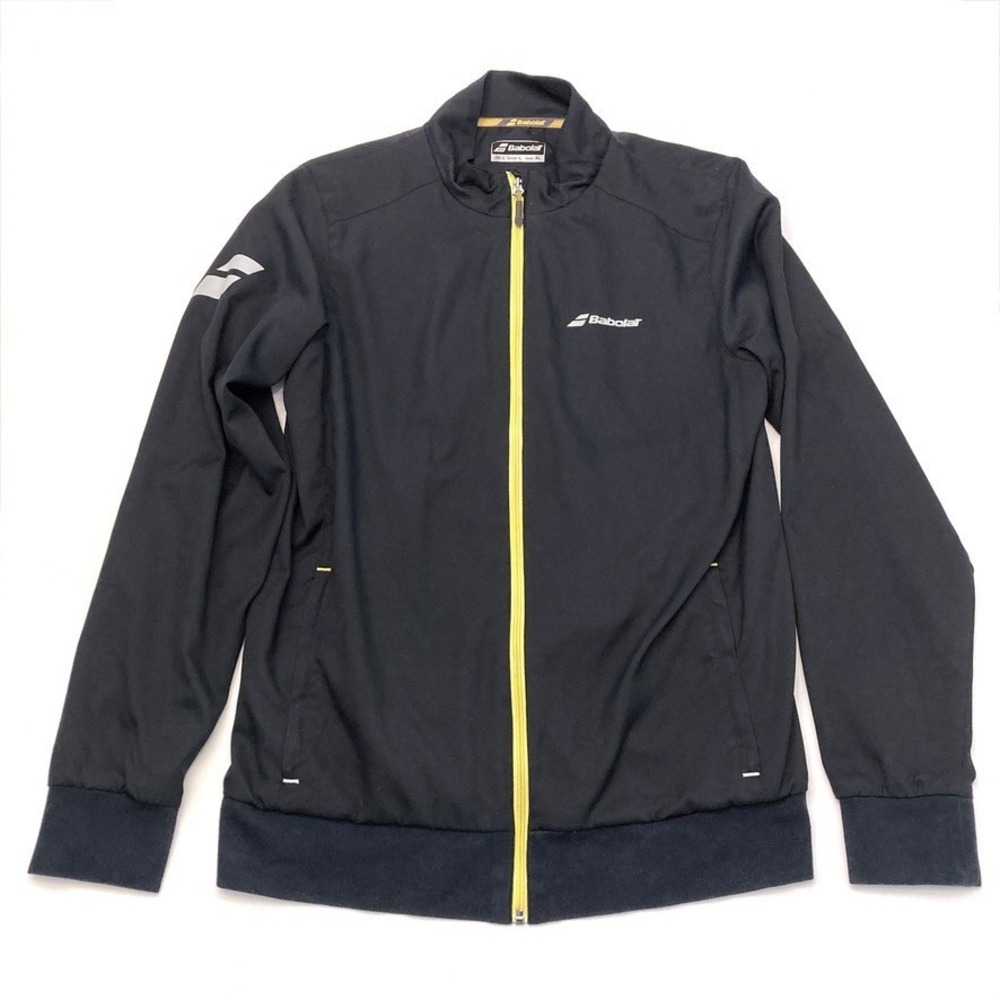 Babolat Performance Men's L Black Tennis Jacket Full Zip Pockets Windbreaker